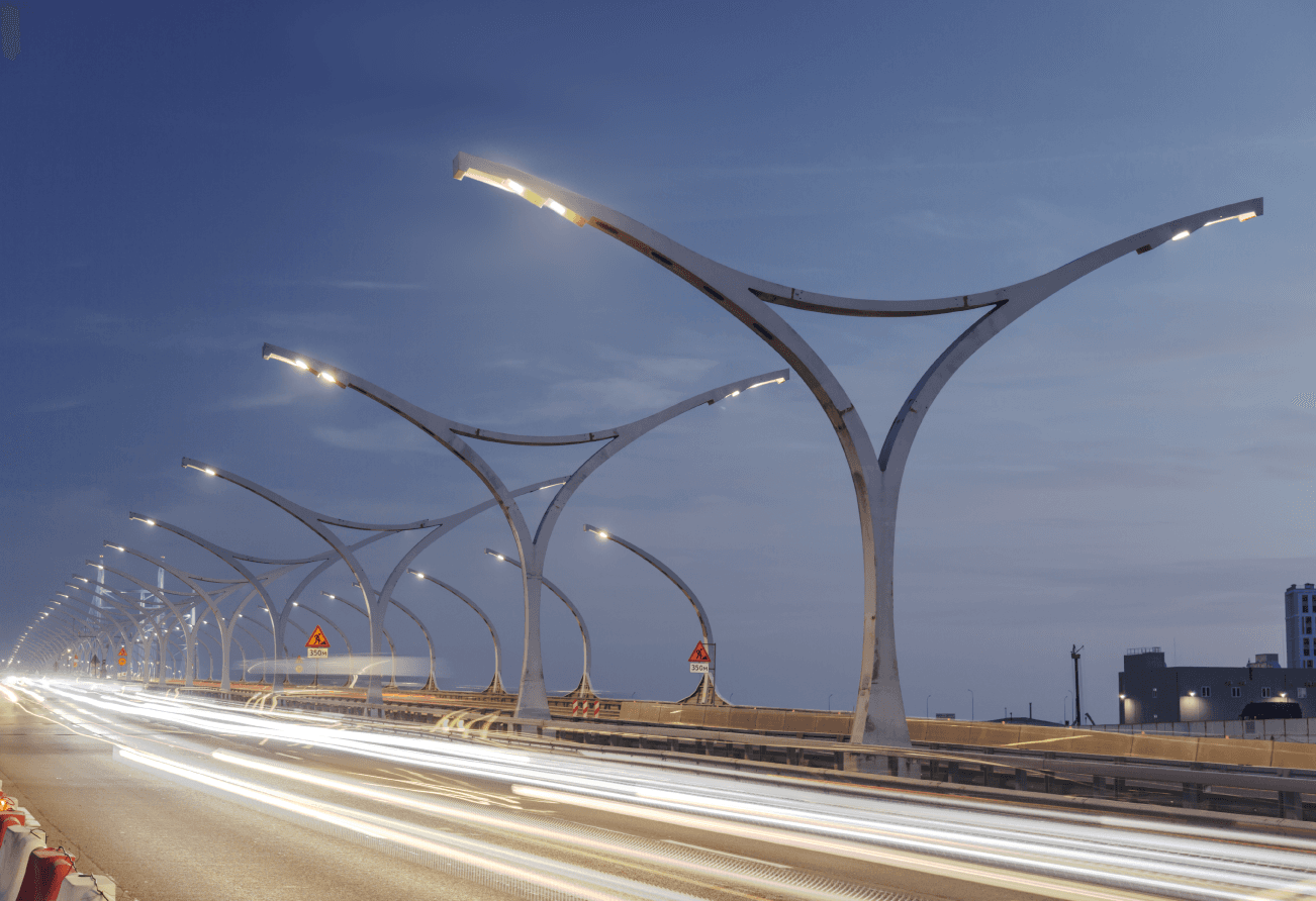 Западный скоростной диаметр (ЗСД) - проектирование освещения от компании Световые Технологии