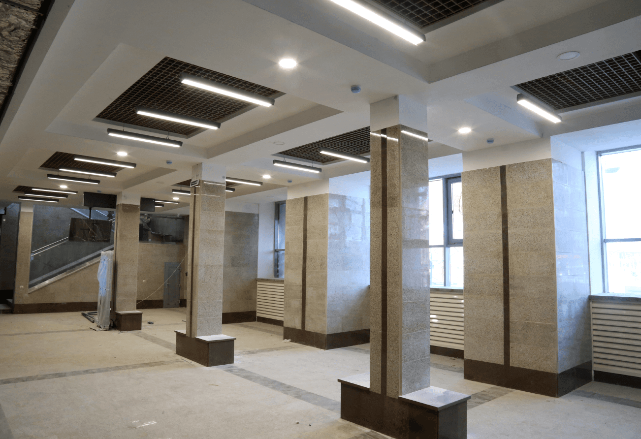 Reconstruction of Moscow railway station - проектирование освещения от компании Световые Технологии